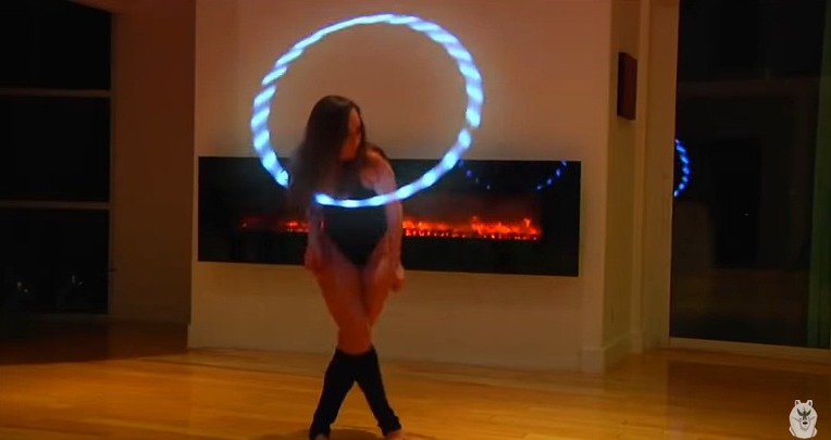 발광 훌라후프와 골드 훌라후프 - Luminous  hula hoop & Gold hula hoop