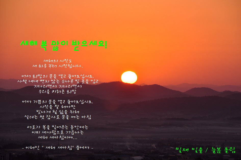 새해 복 많이 받으세요!