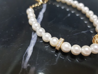 골드진주포인트 팔찌-15000원